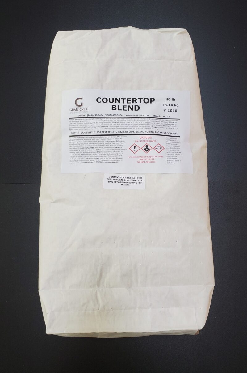 COUNTERTOP BLEND (40 LB Bag)  (Approx. 60 sf.)   No polymer needed.