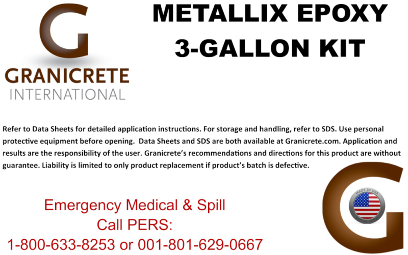 METALLIX EPOXY CLEAR 3-GAL